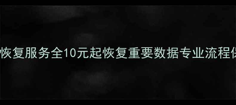 图片 低价高效数据恢复服务全10元起恢复重要数据专业流程保障隐私安全1