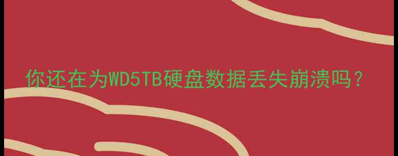 图片 你还在为WD5TB硬盘数据丢失崩溃吗？
