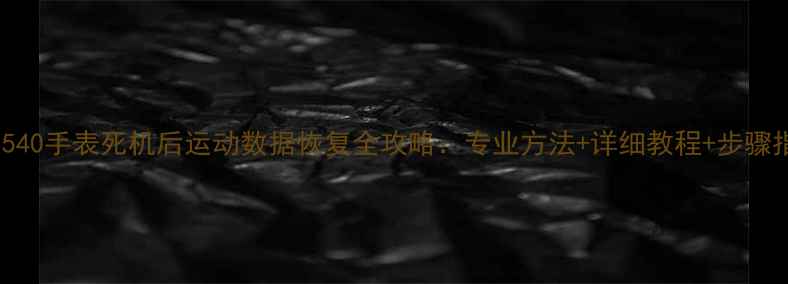 图片 佳明540手表死机后运动数据恢复全攻略：专业方法+详细教程+步骤指南1