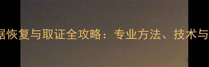 图片 内存卡数据恢复与取证全攻略：专业方法、技术与实战案例2