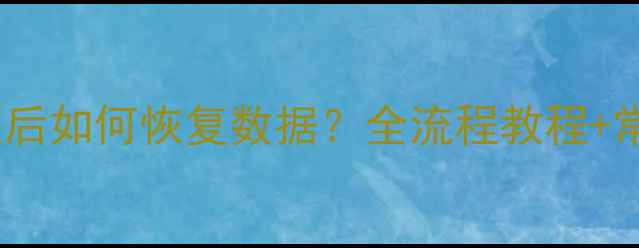 图片 删除逻辑分区后如何恢复数据？全流程教程+常见问题解答1