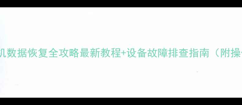 图片 加藤挖掘机数据恢复全攻略最新教程+设备故障排查指南（附操作截图）2