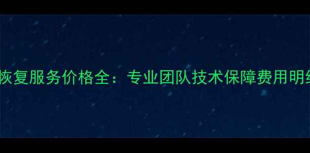 图片 北京上海数据恢复服务价格全：专业团队技术保障费用明细（最新版）1