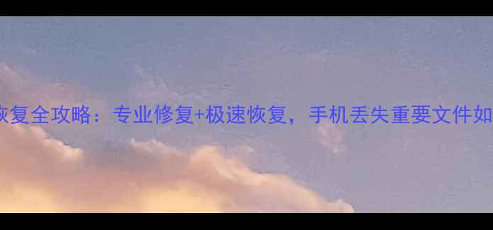 图片 南汇手机数据恢复全攻略：专业修复+极速恢复，手机丢失重要文件如何快速找回？1