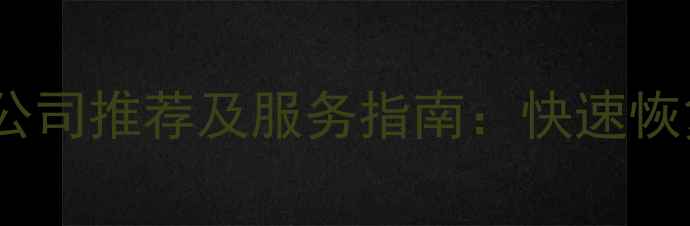 图片 合肥专业数据恢复公司推荐及服务指南：快速恢复重要文件全攻略2