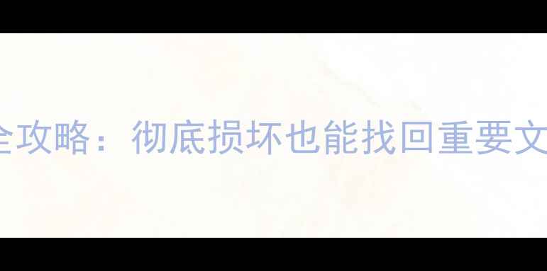 图片 固态硬盘数据恢复全攻略：彻底损坏也能找回重要文件（附专业方法）2