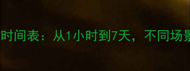 图片 国安局数据恢复时间表：从1小时到7天，不同场景下的处理流程2