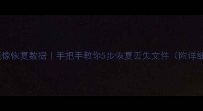 图片 坏硬盘镜像恢复数据｜手把手教你5步恢复丢失文件（附详细教程）2