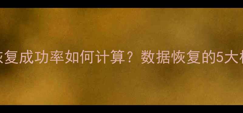 图片 大数据恢复成功率如何计算？数据恢复的5大核心指标