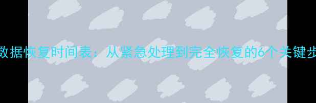图片 大数据恢复时间表：从紧急处理到完全恢复的6个关键步骤