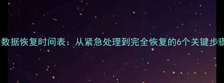 图片 大数据恢复时间表：从紧急处理到完全恢复的6个关键步骤1