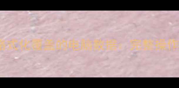 图片 如何高效恢复被格式化覆盖的电脑数据：完整操作指南与注意事项1