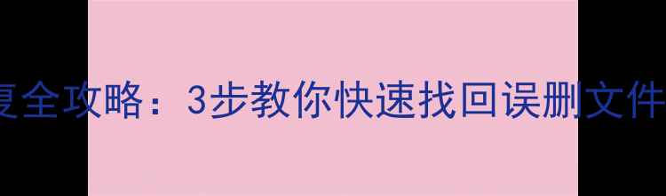 图片 存储卡数据恢复全攻略：3步教你快速找回误删文件与损坏存储卡1