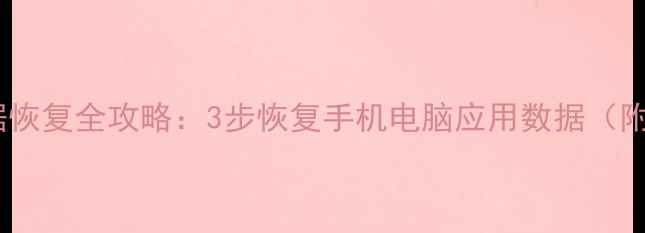 图片 应用备份数据恢复全攻略：3步恢复手机电脑应用数据（附详细教程）2