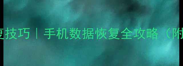 图片 微信聊天记录恢复技巧｜手机数据恢复全攻略（附免费软件推荐）2