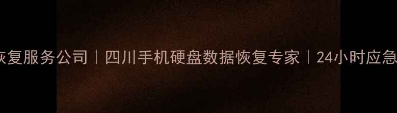 图片 成都专业数据恢复服务公司｜四川手机硬盘数据恢复专家｜24小时应急数据修复保障2