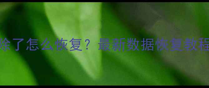 图片 手机QQ聊天记录删除了怎么恢复？最新数据恢复教程（附云备份技巧）