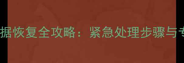 图片 手机丢失后数据恢复全攻略：紧急处理步骤与专业工具推荐1