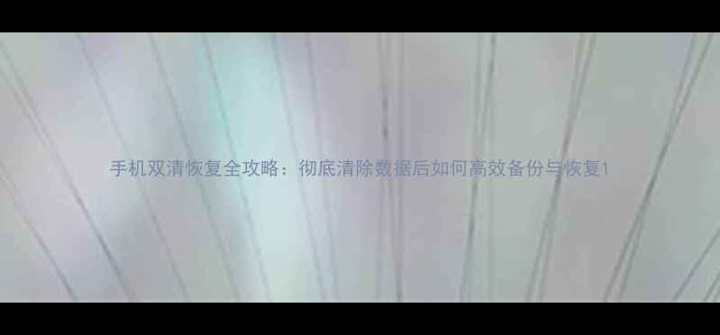 图片 手机双清恢复全攻略：彻底清除数据后如何高效备份与恢复1