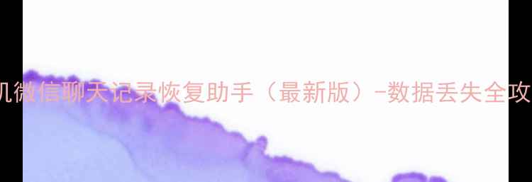 图片 手机微信聊天记录恢复助手（最新版）-数据丢失全攻略1