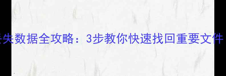 图片 手机恢复U盘丢失数据全攻略：3步教你快速找回重要文件（免费教程）1