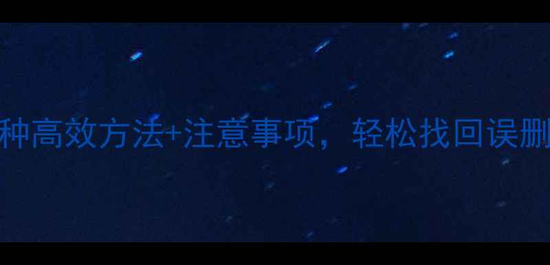 图片 手机数据恢复全攻略：5种高效方法+注意事项，轻松找回误删照片、聊天记录等数据2