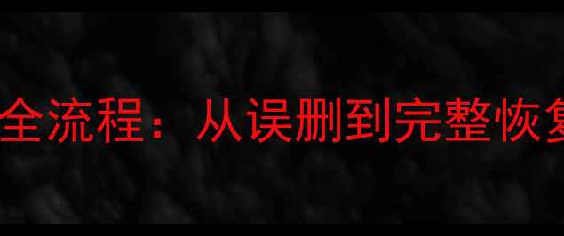 图片 手机数据恢复全流程：从误删到完整恢复的详细教程1