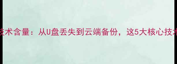 图片 手机数据恢复技术含量：从U盘丢失到云端备份，这5大核心技术你了解多少？