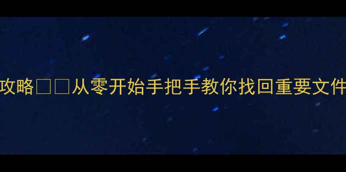 图片 手机数据误删恢复全攻略💻💾从零开始手把手教你找回重要文件（附免费工具推荐）