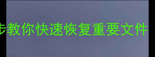 图片 手机电脑数据丢失别慌！3步教你快速恢复重要文件（附免费工具推荐）📱💻✨1