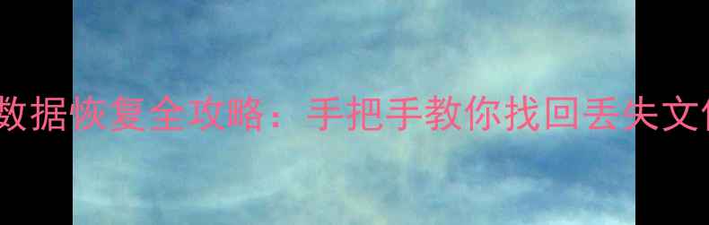 图片 手机电脑格式化后数据恢复全攻略：手把手教你找回丢失文件（附免费工具）2