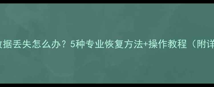 图片 手机音乐数据丢失怎么办？5种专业恢复方法+操作教程（附详细步骤）2