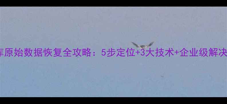 图片 数据库原始数据恢复全攻略：5步定位+3大技术+企业级解决方案1