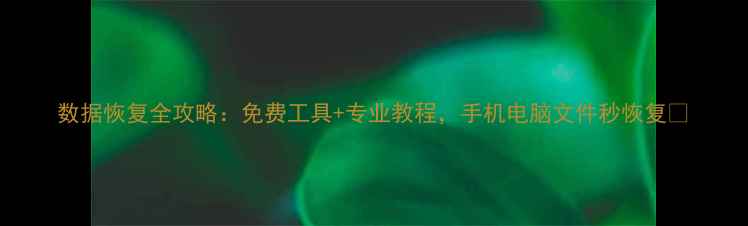 图片 数据恢复全攻略：免费工具+专业教程，手机电脑文件秒恢复🔥