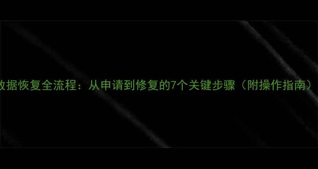 图片 数据恢复全流程：从申请到修复的7个关键步骤（附操作指南）2