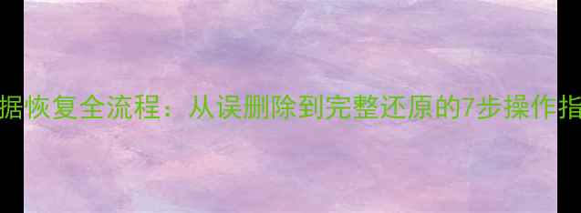 图片 数据恢复全流程：从误删除到完整还原的7步操作指南