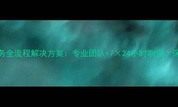 图片 数据恢复售后服务全流程解决方案：专业团队+7×24小时响应，保障您的数据安全