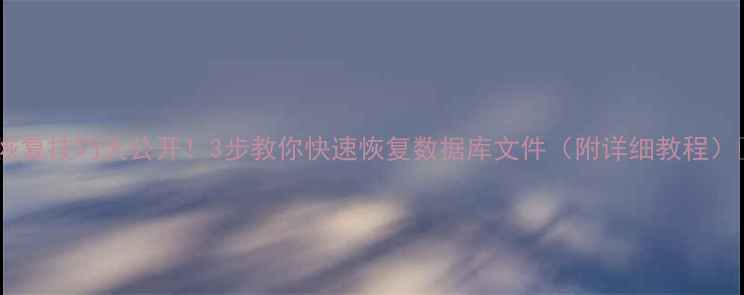 图片 数据恢复技巧大公开！3步教你快速恢复数据库文件（附详细教程）🔧💾1