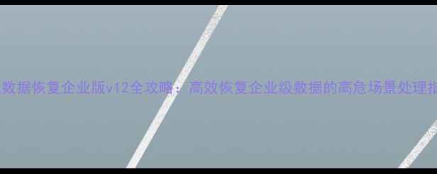 图片 易我数据恢复企业版v12全攻略：高效恢复企业级数据的高危场景处理指南2