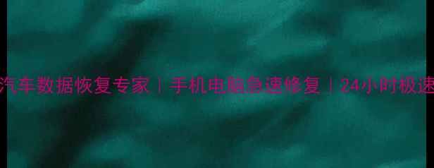 图片 晋城汽车数据恢复专家｜手机电脑急速修复｜24小时极速救援