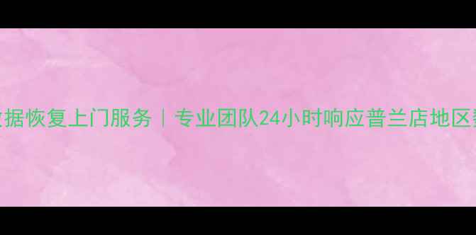 图片 普兰店监控数据恢复上门服务｜专业团队24小时响应普兰店地区数据拯救专家