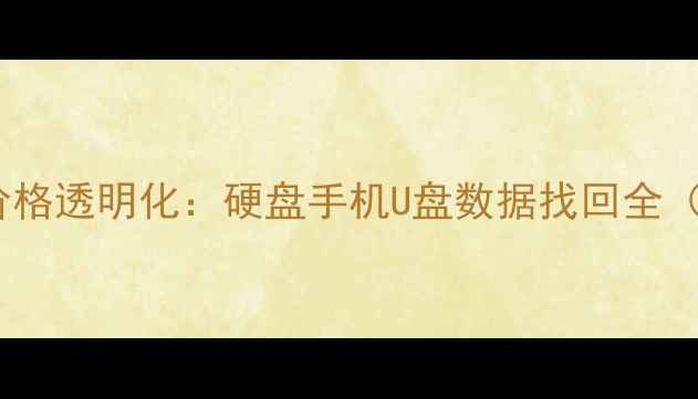 图片 景德镇专业数据恢复服务价格透明化：硬盘手机U盘数据找回全（含费用明细与成功案例）2