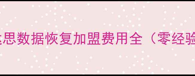 图片 最新政策解读｜达思数据恢复加盟费用全（零经验创业必备指南）1