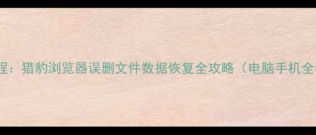 图片 最新教程：猎豹浏览器误删文件数据恢复全攻略（电脑手机全教程）1