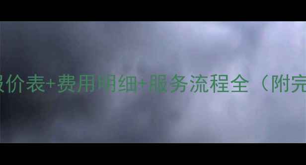 图片 最新数据恢复报价表+费用明细+服务流程全（附完整表格模板）2