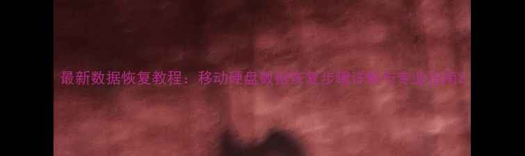 图片 最新数据恢复教程：移动硬盘数据恢复步骤详解与专业指南2