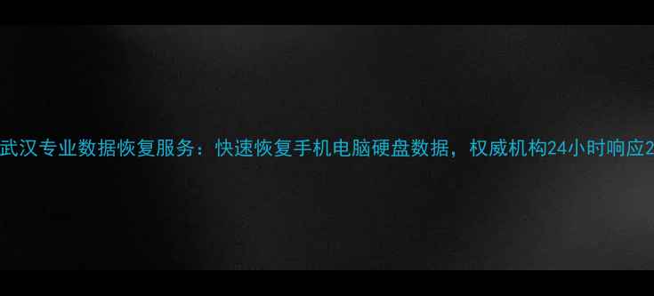 图片 武汉专业数据恢复服务：快速恢复手机电脑硬盘数据，权威机构24小时响应2