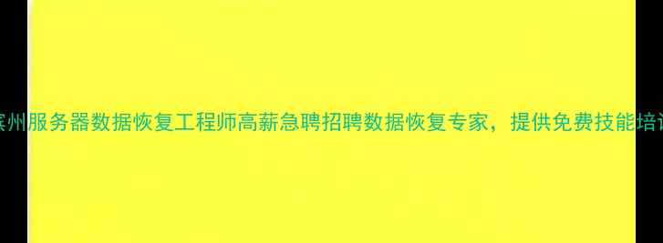 图片 滨州服务器数据恢复工程师高薪急聘招聘数据恢复专家，提供免费技能培训