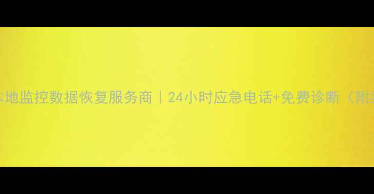 图片 漯河本地监控数据恢复服务商｜24小时应急电话+免费诊断（附案例）