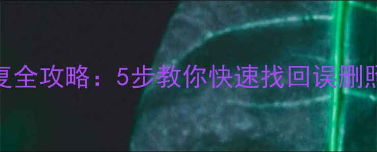 图片 爱思助手安卓版数据恢复全攻略：5步教你快速找回误删照片、联系人等重要文件